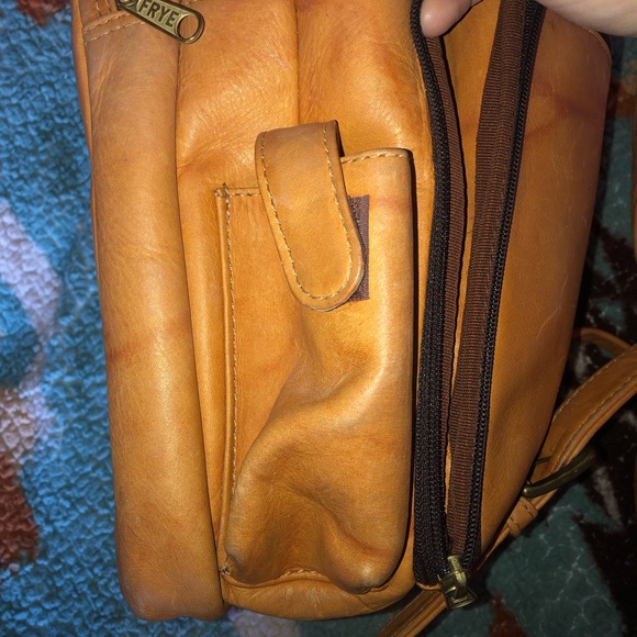 Frye Leather Backpack Purse. There is a flaw, seen in the last photo. - Picture 6 of 9